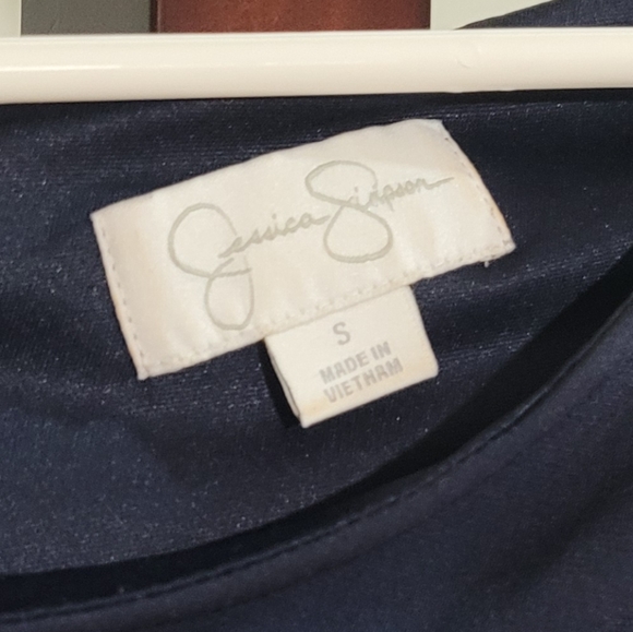 JESSICA SIMPSON ONE SHOULDER NAVY BLUE DRESS US 2 - Picture 5 of 5